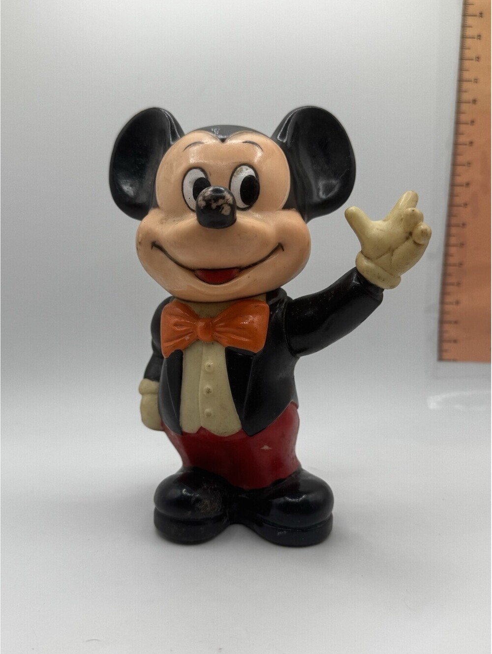 Vintage 1960's 6" Mickey Mouse Plastic Coin Bank Disney